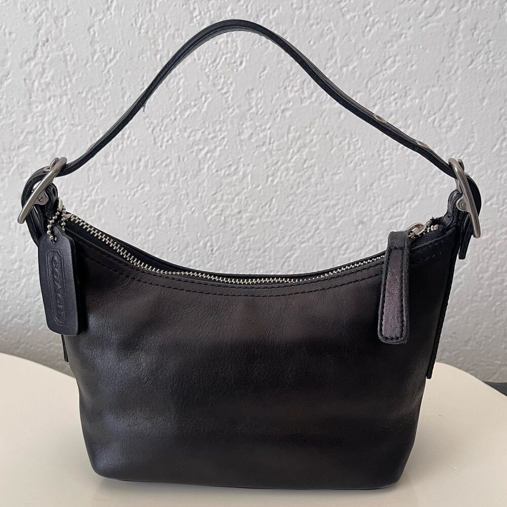 Rare Coach Mini Handbag Demi Purse Silver Hardware Adjustable Strap Costa Rica